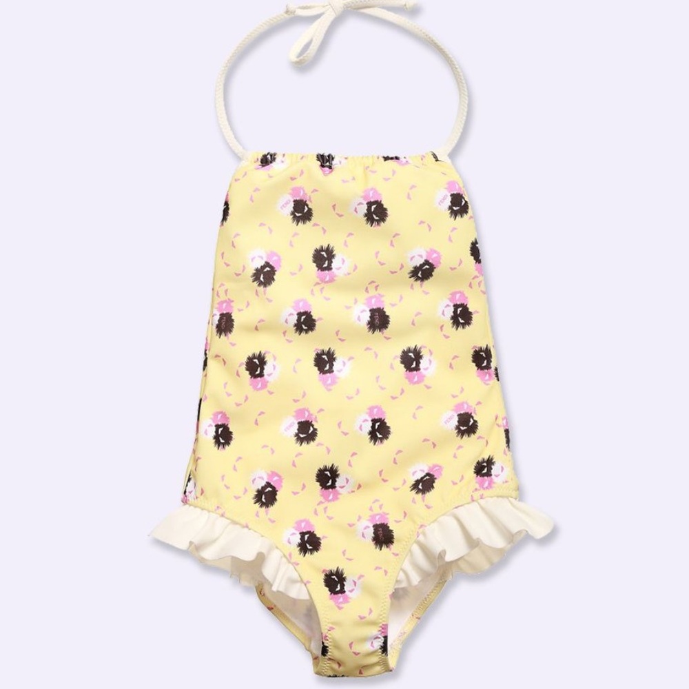 Fendi girls bag bug print swimsuit 8A